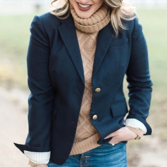 J. Crew Navy Schoolboy Blazer Jacket NWT